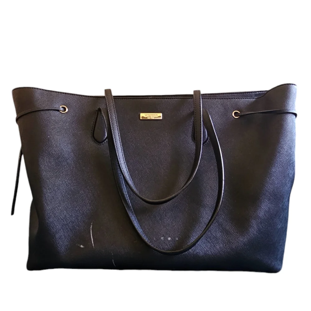 Kate Spade ♠️ big black saffiano leather tote shoulder‎ bag